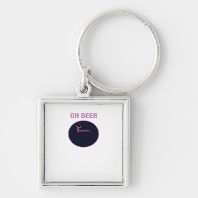 Oh Deer Modern Aesthetic  Key Ring (Front)
