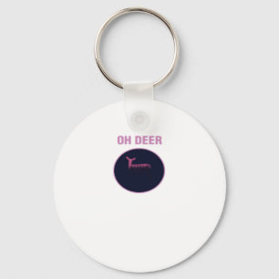 Oh Deer Modern Aesthetic Key Ring