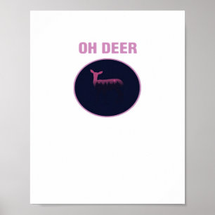Oh Deer Modern Aesthetic  Poster