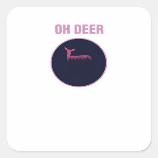 Oh Deer Modern Aesthetic Square Sticker