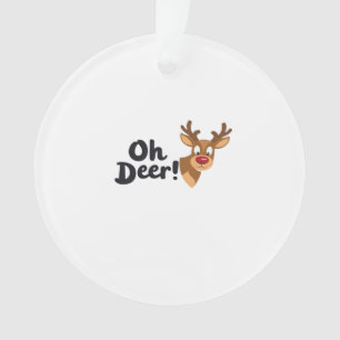 Oh Deer Modern Aesthetic Style Ornament