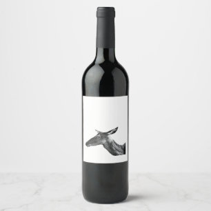 Oh Deer Modern Aesthetic Vibe Wine Label