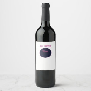 Oh Deer Modern Aesthetic Wine Label