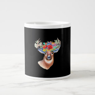 Oh Deer Modern Artistic Style  Large Coffee Mug