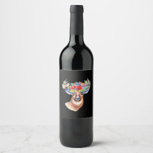 Oh Deer Modern Artistic Style Wine Label