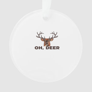 Oh Deer Modern Clean Design Acrylic Ornament