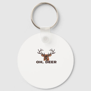 Oh Deer Modern Clean Design Key Ring