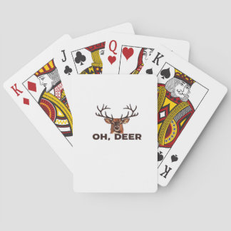 Oh Deer Modern Clean Design  Playing Cards