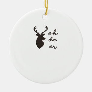 Oh Deer Modern Graphic Style Ornament