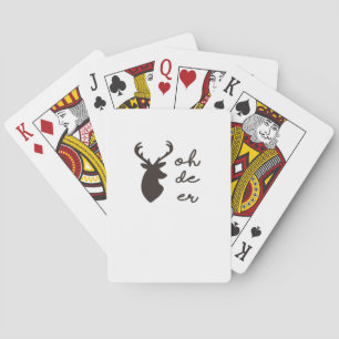 Oh Deer Modern Graphic Style  Playing Cards