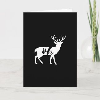 Oh Deer Monochrome Minimal Design Card