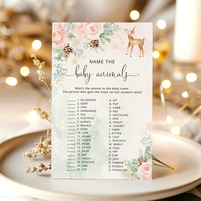 Oh deer name the baby animals baby shower game (Creator Uploaded)