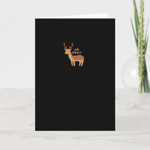 Oh Deer Oh Dear Retro Classic Style Card