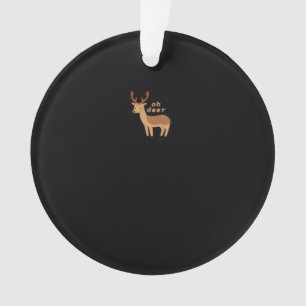 Oh Deer Oh Dear Retro Classic Style Ornament