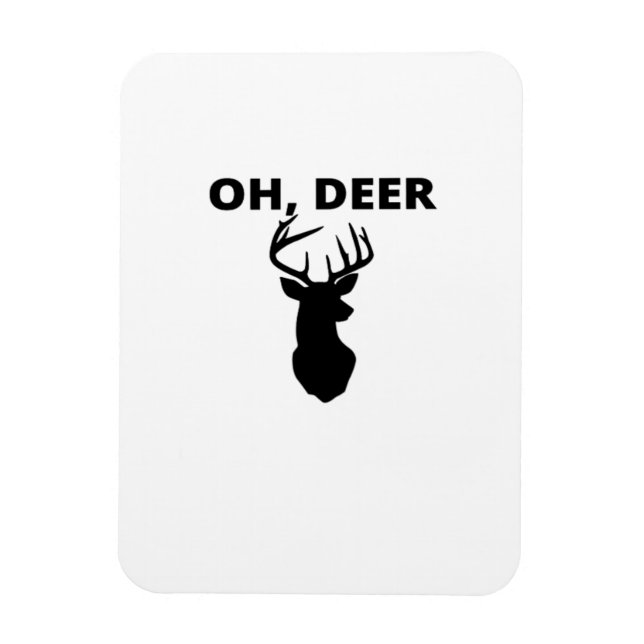 Oh Deer Oh Dear Whimsical Art Style  Magnet (Vertical)