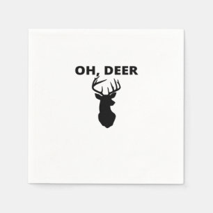 Oh Deer Oh Dear Whimsical Art Style Napkin