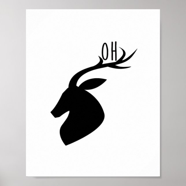 Oh Deer Pun Creative Style  Poster (Front)