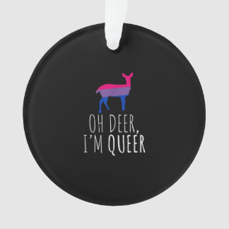 Oh Deer Queer Bisexual Pride Gay LAcrylic Ornament