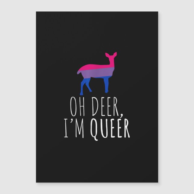 Oh Deer Queer Bisexual Pride Gay Lesbian Design  (Front)