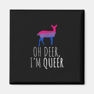 Oh Deer Queer Bisexual Pride Gay Lesbian Design  Magnet