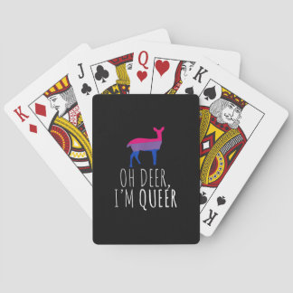 Oh Deer Queer Bisexual Pride Gay Lesbian Design  Playing Cards