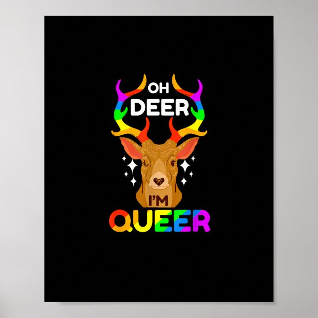 Oh Deer Queer Creative Modern Style  Poster (Front)