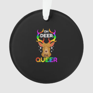 Oh Deer Queer Funny LGBTQ Pride AwAcrylic Ornament