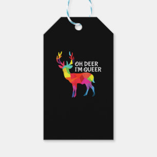 Oh Deer Queer Funny Pun LGBT Pride Design Gift Tags