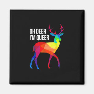 Oh Deer Queer LGBT Pride Celebration Design  Magnet