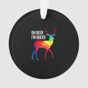 Oh Deer Queer LGBT Pride Celebration Design Ornament