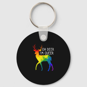 Oh Deer Queer LGBTQ Pride Celebration Month Key Ring