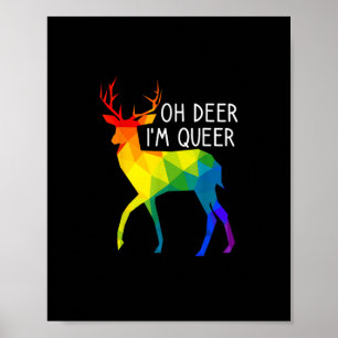 Oh Deer Queer LGBTQ Pride Celebration Month  Poster