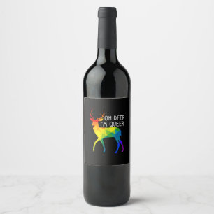 Oh Deer Queer LGBTQ Pride Celebration Month Wine Label
