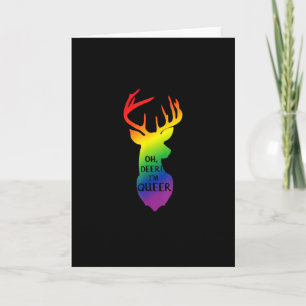 Oh Deer Queer Pride Celebration Funny LGBT Gift Card