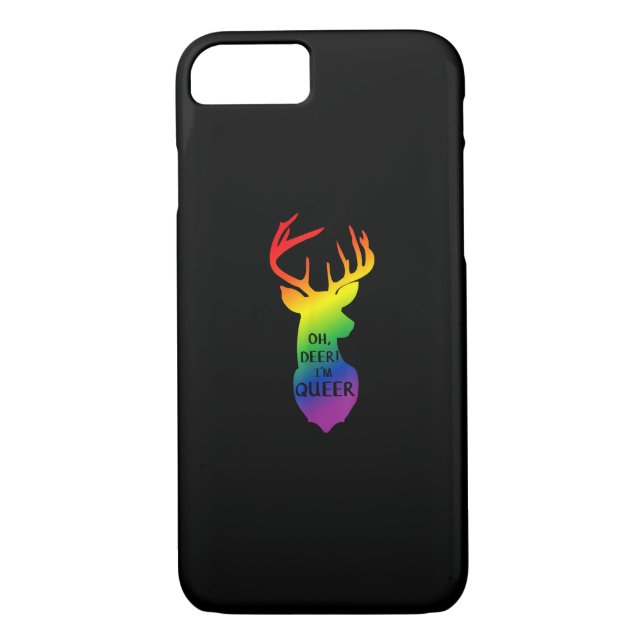Oh Deer Queer Pride Celebration Funny LGBT Gift  Case-Mate iPhone Case (Back)