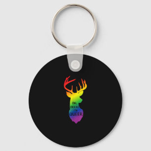Oh Deer Queer Pride Celebration Funny LGBT Gift Key Ring