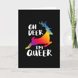 Oh Deer Queer Pride Minimal ArFolded Greeting Card