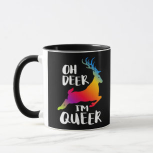 Oh Deer Queer Pride Minimal Artistic Style Mug