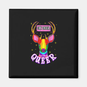 Oh Deer Queer Pride Month Celebration Gift  Magnet