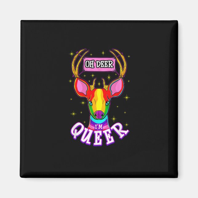 Oh Deer Queer Pride Month Celebration Gift  Magnet (Front)