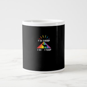 Oh Deer Queer Trendy Aesthetic Design  Large Coffee Mug