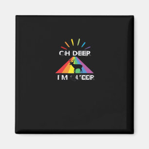 Oh Deer Queer Trendy Aesthetic Design Magnet