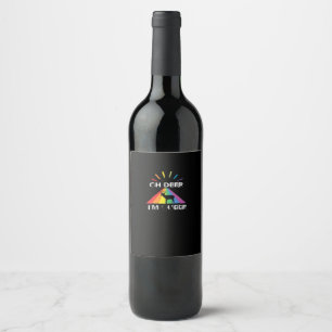 Oh Deer Queer Trendy Aesthetic Design Wine Label