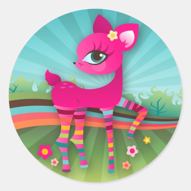 Oh Deer! Rainbow Fun Stickers (Front)