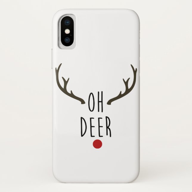 OH DEER Reindeer Christmas Holiday Festive Case-Mate iPhone Case (Back)