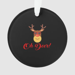 Oh Deer Retro Classic Acrylic Ornament