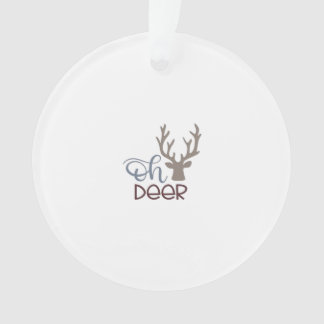 Oh Deer Retro Classic Design Acrylic Ornament