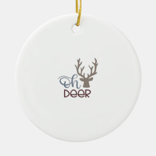 Oh Deer Retro Classic Design Ceramic Tree Decoration