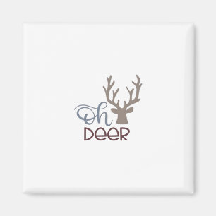 Oh Deer Retro Classic Design Magnet