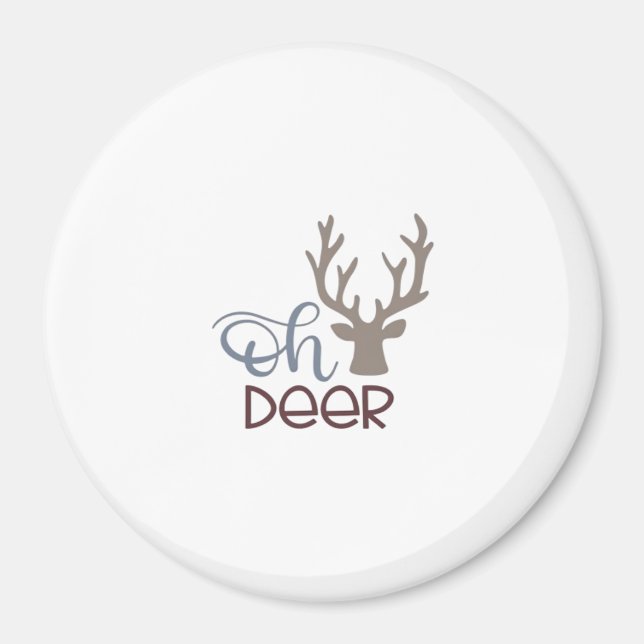 Oh Deer Retro Classic Design  Magnet (Front)